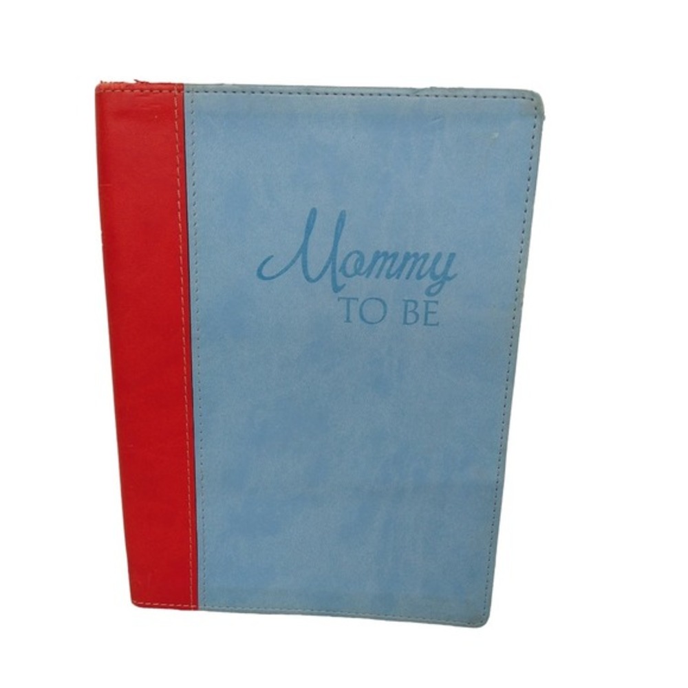 Mommy To Be Devotional Journal Pregnancy Gift Book Faux‎ Leather Blue UNUSED